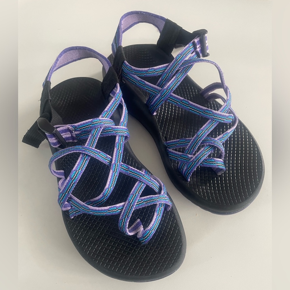 Chaco Women’s Size 8 Z/Cloud Sport Sandals Purple Blue Adjustable Hiking